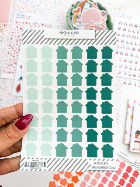 Vinyl Reinforcers Seafoam Houses